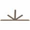 Ekena Millwork Saratoga Smooth Timber Gable Bracket, Douglas Fir, 108"W x 54"H x 1 1/2"D x 5 1/2"F, 12/12 Pitch GBW108X54X0206SAR00SDF - alternate 2